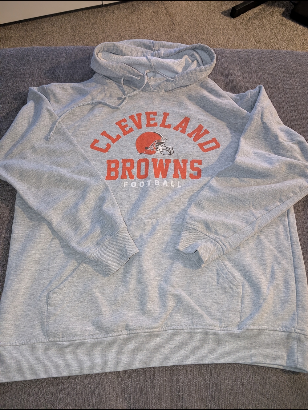 Junk Food Clothing Gray Cleveland Browns NFL Crewneck Hoodie